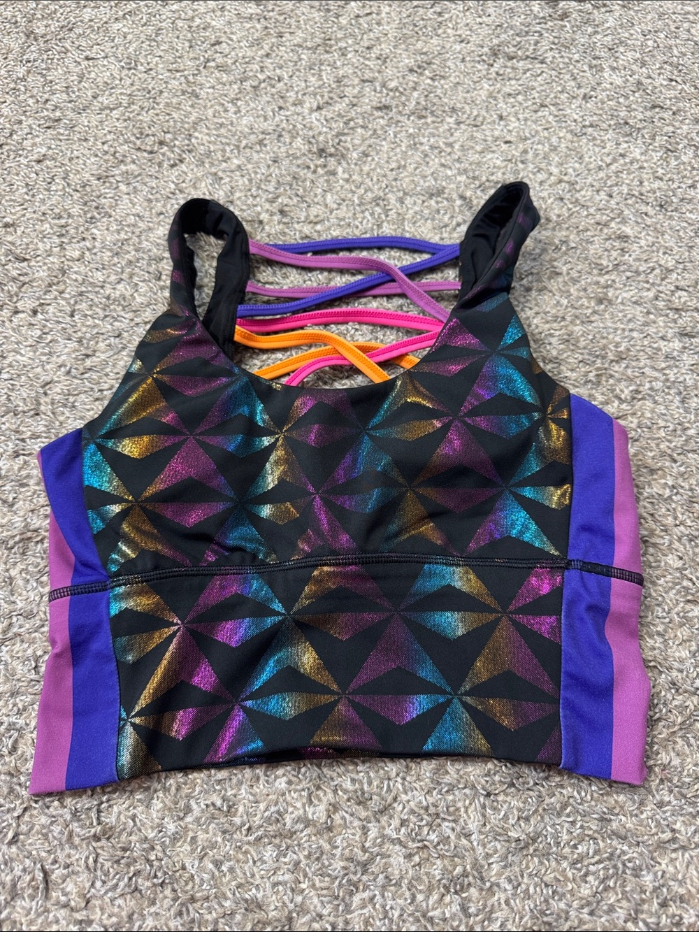 Crowned Athletics Sports Bra Geodesic Night